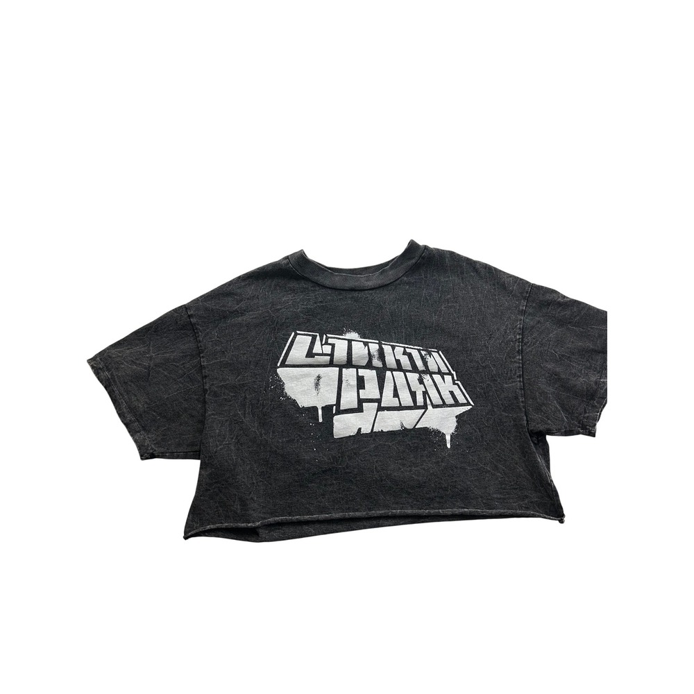 Linkin Park Meteora 20th Anniversary Crop Top Mineral Wash Graphic Tee Small